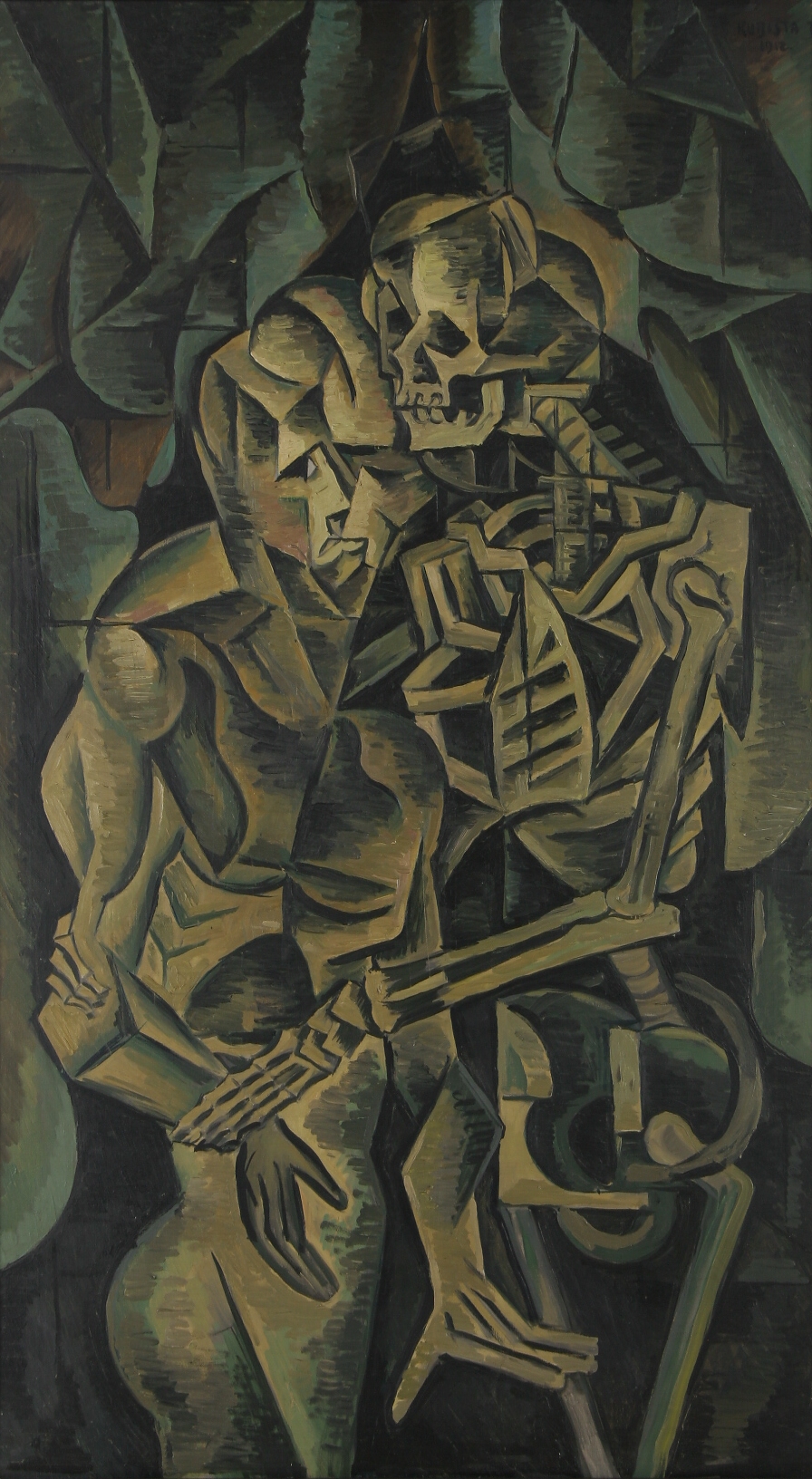 Bohumil Kubišta, Kiss of death, oil on canvas, Inv. nr. O00870