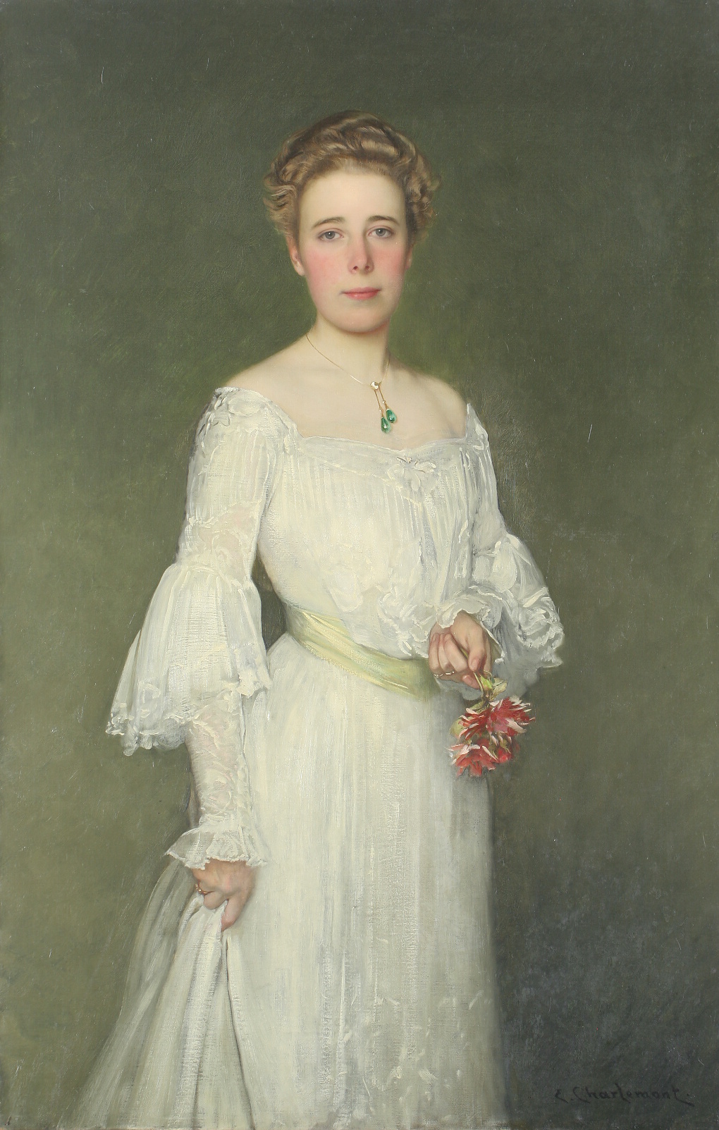 Euduard Charlemont, Podobizna Marie Liebiegové, 1901/1902, olej, plátno, Inv. č. O01386