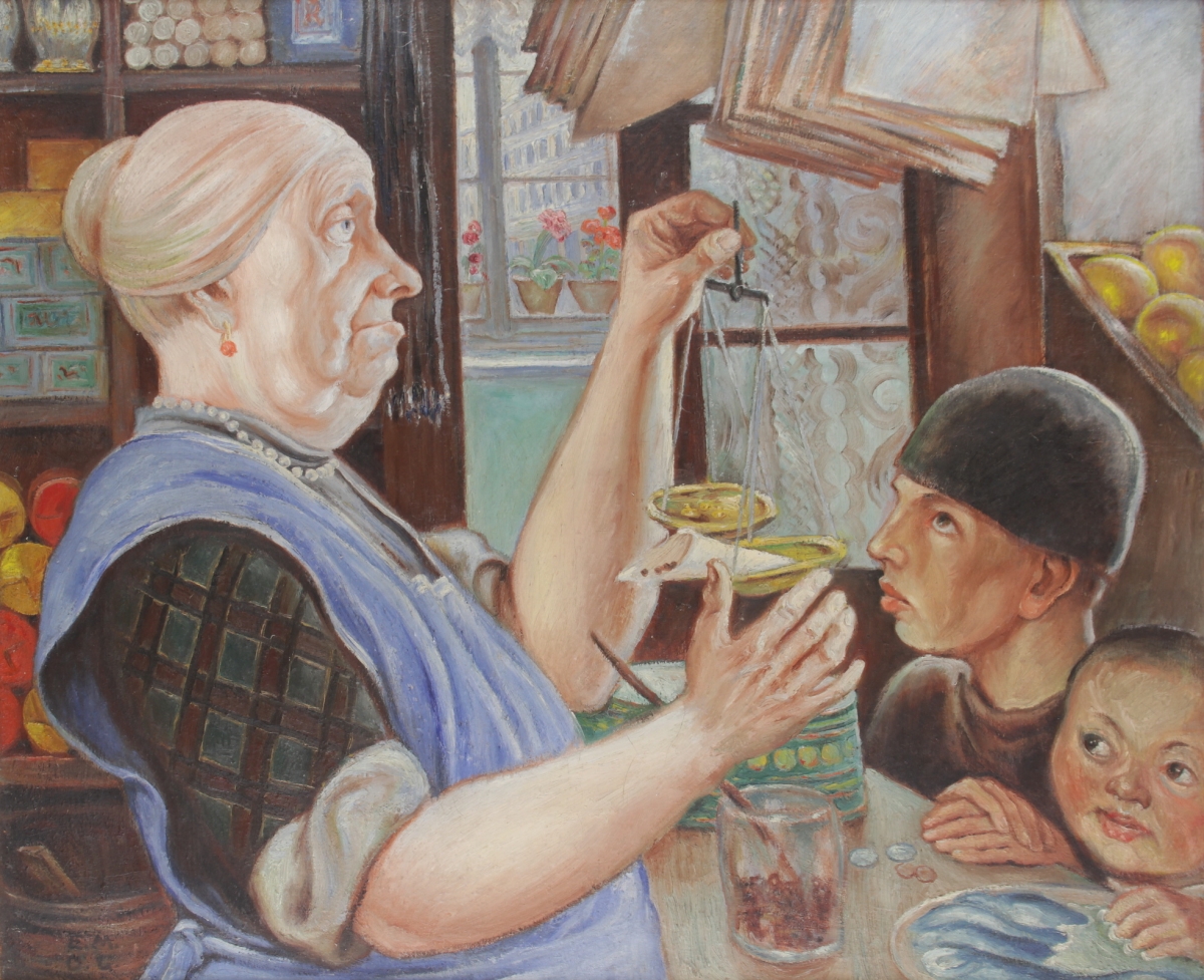 Erwin Müller, Grocer, 1926, oil on canvas, Inv. nr. O01369