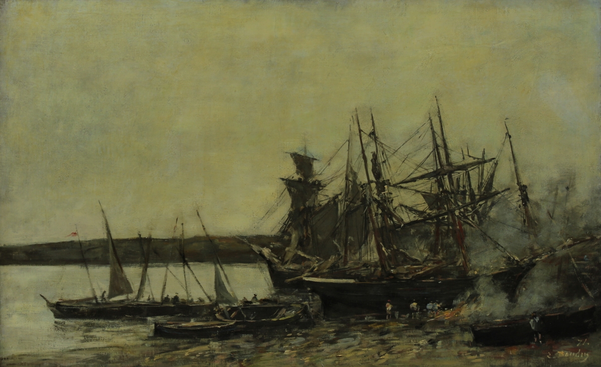 Eugène Boudin, Camaret. Zátoka. odliv, 1871, olej, plátno, Inv. č. O00031